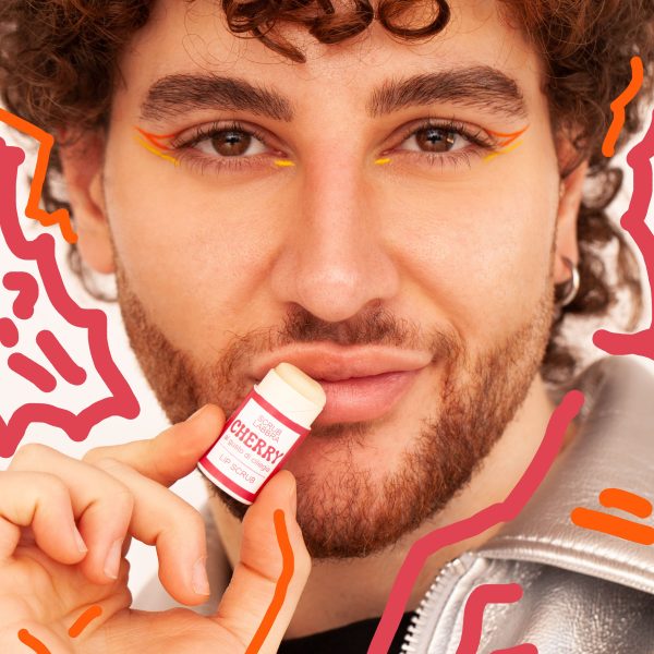 Balsamo+scrub labbra in stick di carta alla ciliegia - immagine 2