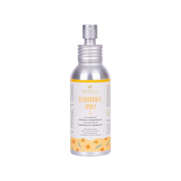 Deodorante naturale spray - arancia e cannella
