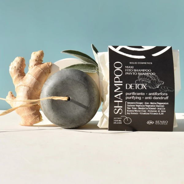 Shampoo solido purificante - detox per capelli grassi e/o con forfora - immagine 2