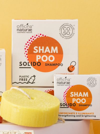 Shampoo solido per tutti i tipi di capelli – rinforzante e illuminante