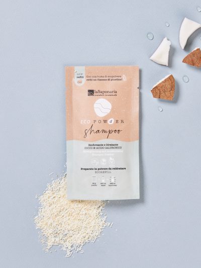 Shampoo in polvere rinforzante e idratante – Capelli secchi e normali – EcoPowder