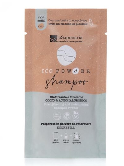 Shampoo in polvere rinforzante e idratante – Capelli secchi e normali – EcoPowder