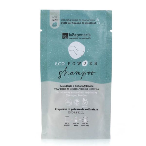 Shampoo in polvere lucidante e seboregolatore - Capelli grassi e con forfora - EcoPowder