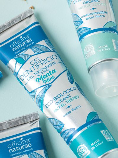 Dentifricio in tubetto di alluminio