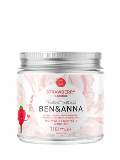 Dentifricio in vasetto alla fragola con fluoro – bambini