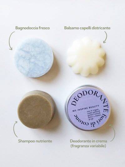 Cofanetto viaggio – kit cosmetici solidi