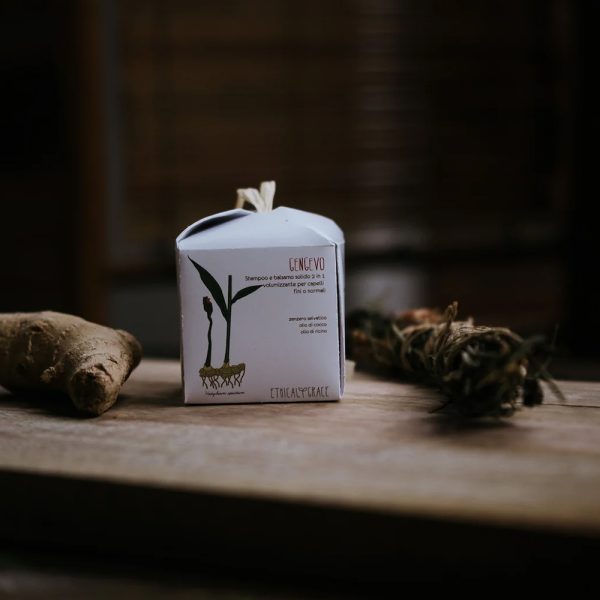Shampoo + balsamo solido 2 in 1 - per capelli fini - "Gengevo" - immagine 2