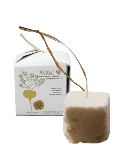Shampoo + balsamo solido 2 in 1 – Anticaduta – Maca delle ande