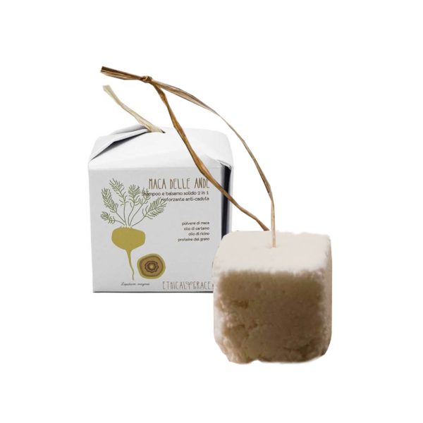 Shampoo + balsamo solido 2 in 1 - Anticaduta - Maca delle ande
