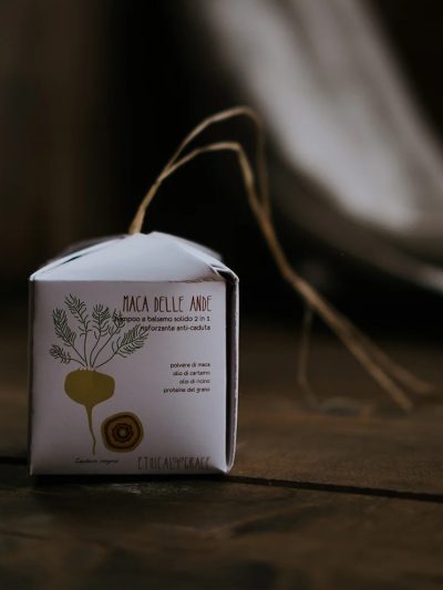 Shampoo + balsamo solido 2 in 1 – Anticaduta – Maca delle ande