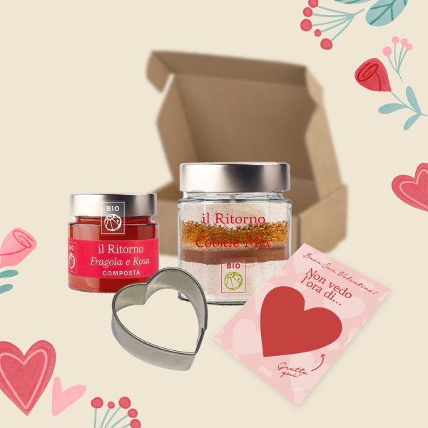 Box COOKIE DATE - Kit per biscotti a forma di cuore