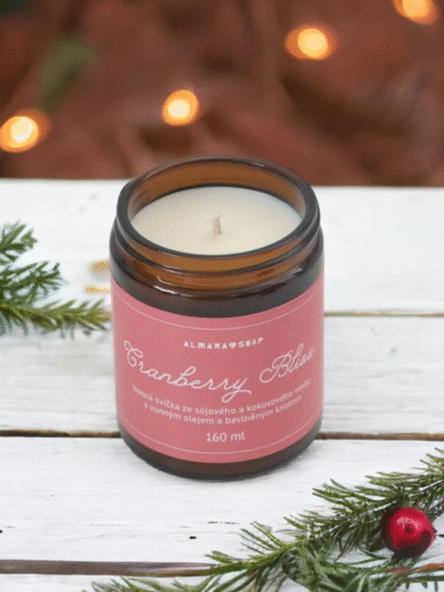 Candela di soia profumata – Cranberry bliss