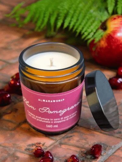 Candela di soia profumata – Plum Pomegranate
