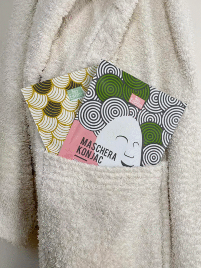 Maschera viso in konjac