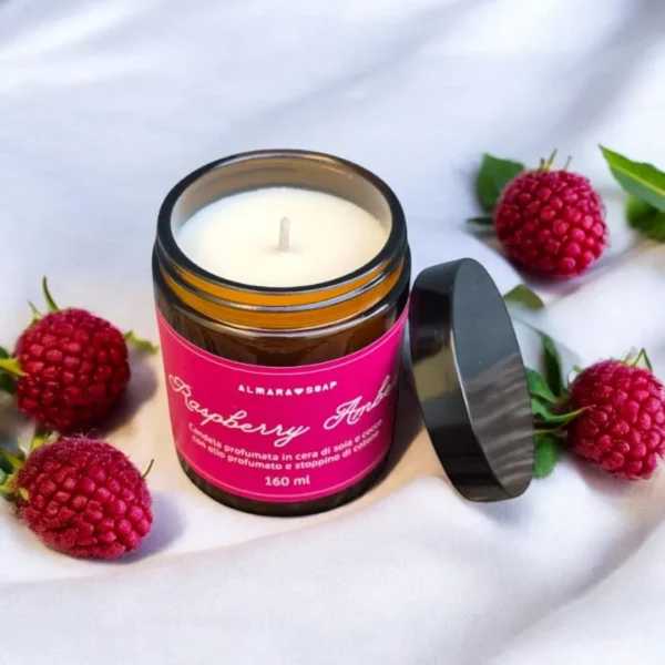 Candela di soia profumata - Raspberry Amber - immagine 2