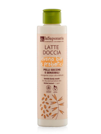 Latte doccia per pelli secche e sensibili – Avena Bio e Prebiotici