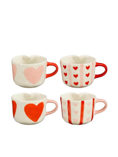 Tazza in ceramica con cuori