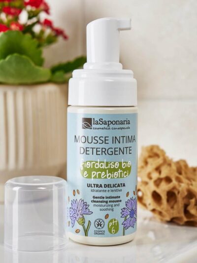 Mousse detergente intima delicata – Fiordaliso Bio e Prebiotici