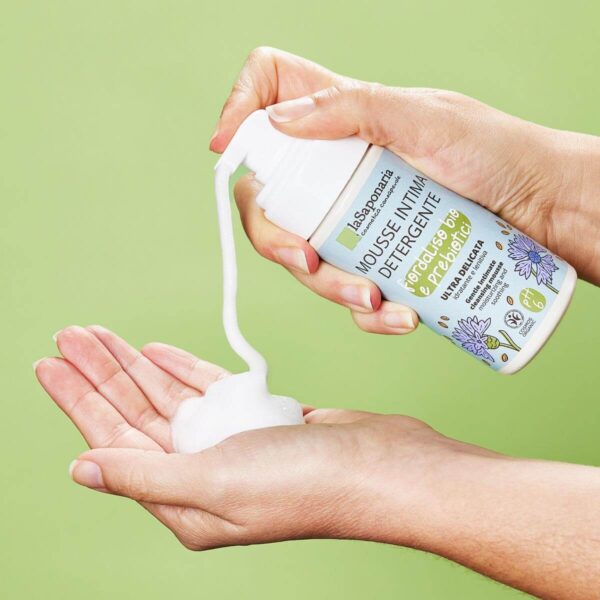 Mousse detergente intima delicata - Fiordaliso Bio e Prebiotici - immagine 3